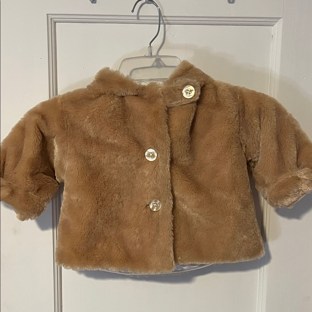 Cozy Tan Faux Fur Kids Jacket